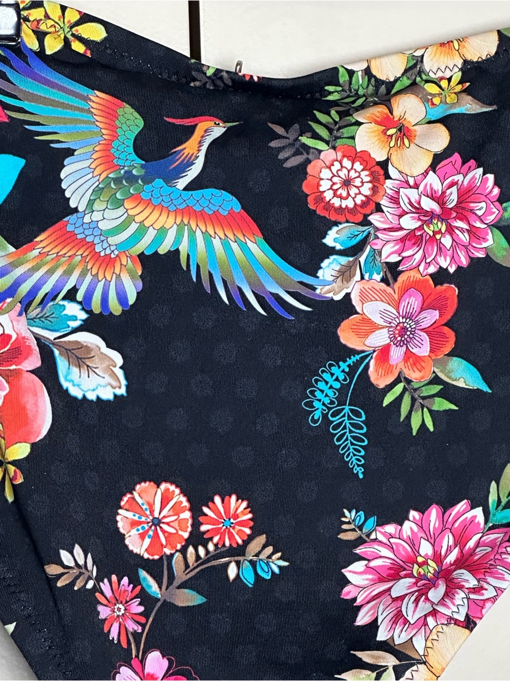 Johnny Was Peacock Low Rise Bikini Bottom Self Tie Sides Floral Print Size Small - Picture 8 of 11